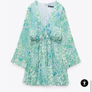 Zara Short Floral Romper Dress Small
